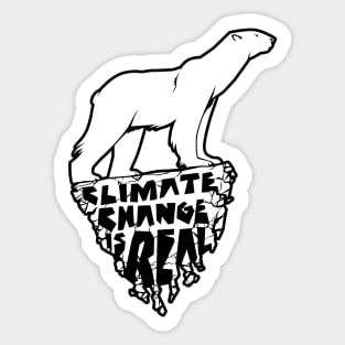 Climate change is real - Polar bear Sticker
